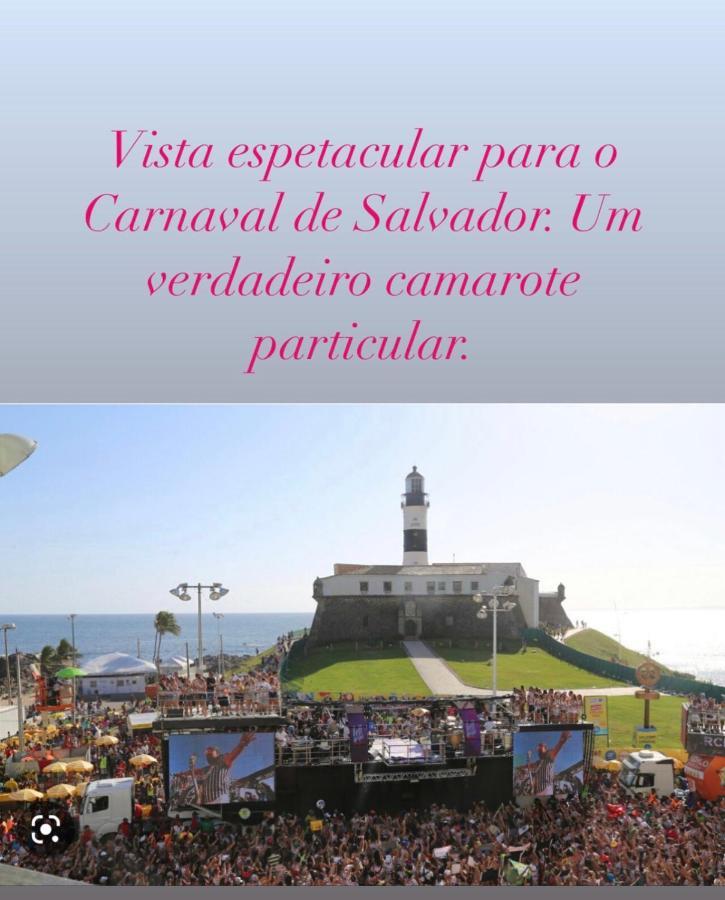 Apartamento No Farol Da Barra. Vista Deslumbrante Para O Mar! No Circuito Do Carnaval. Ao Lado Do Porto Da Barra ! Salvador Buitenkant foto