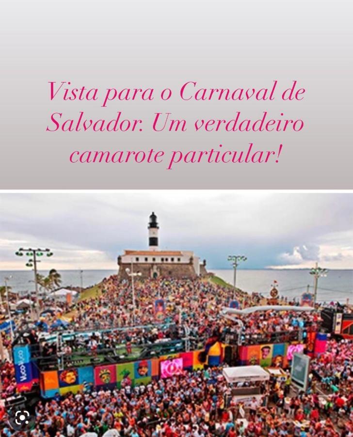 Apartamento No Farol Da Barra. Vista Deslumbrante Para O Mar! No Circuito Do Carnaval. Ao Lado Do Porto Da Barra ! Salvador Buitenkant foto